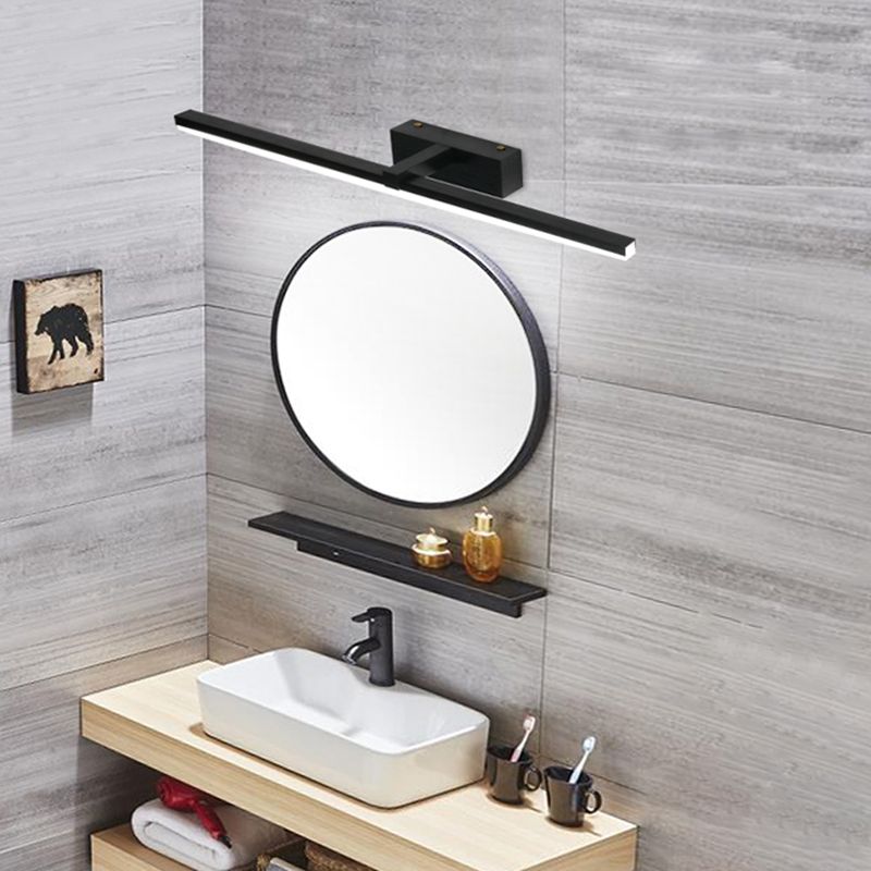 Miroir droit clair moderne coloré 1 luminaire d'applications murales pour chambre à coucher