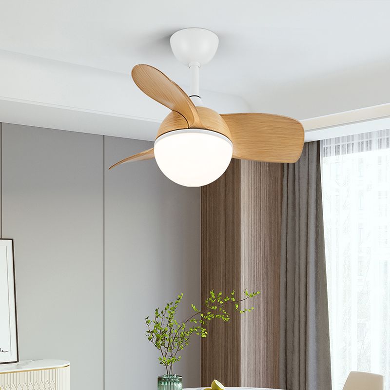 Nordic Style 1-Light Ceiling Fan Lamp Ball Shape Ceiling Fan Light for Bedroom