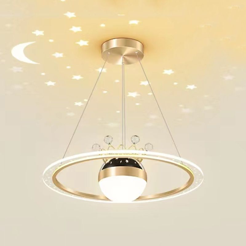 Ring Shade Metal Chandelier Lights Modern 2- Light Lighting Lighting Lighting