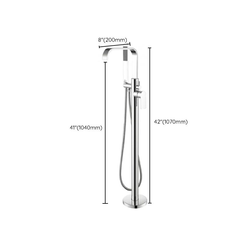 Traditional Floor Mounted Swivel Freestanding Tub Filler Metal Freestanding Faucet