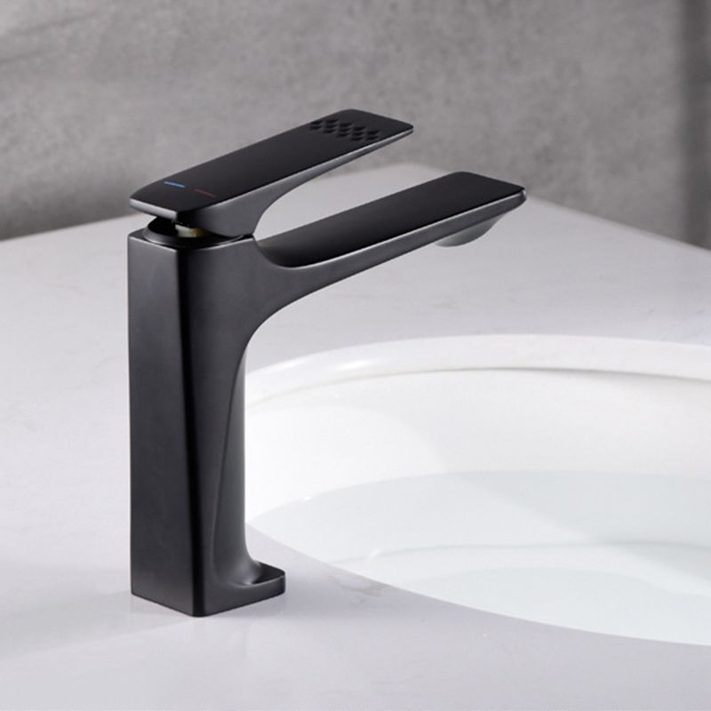 Modern Bathroom Faucet Brass Low Arc Lever Handles with Water Hose Sink Faucet