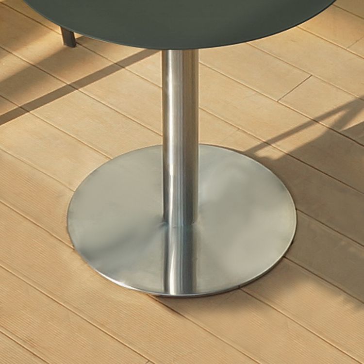 Aluminum Patio Table Modern Rust Resistant Dining Table with Metal Base