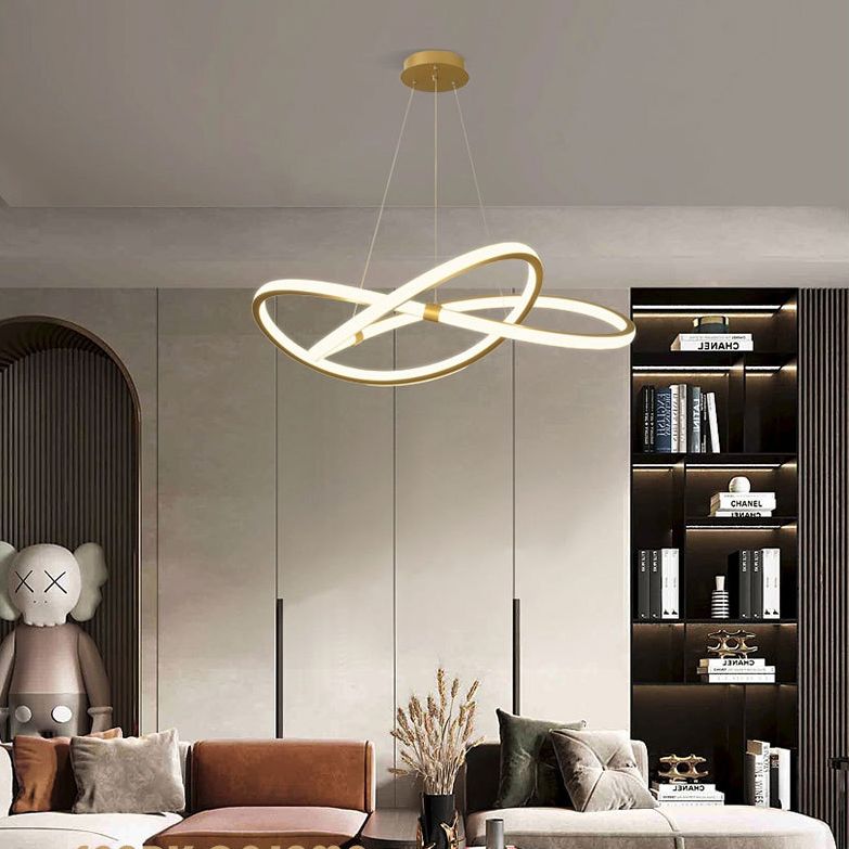 Strip Chandelier Light Fixture Designer Modern Simplicity Metal Pendant Lighting for Restaurant