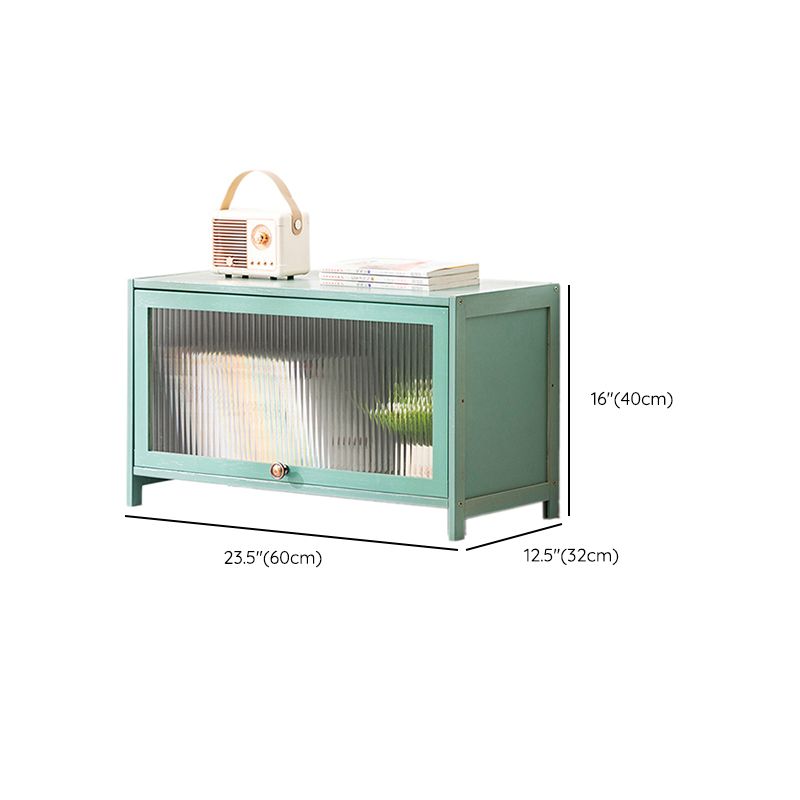 Rectangular Green Cabinet, Modern Standard Accent Cabinet in Green