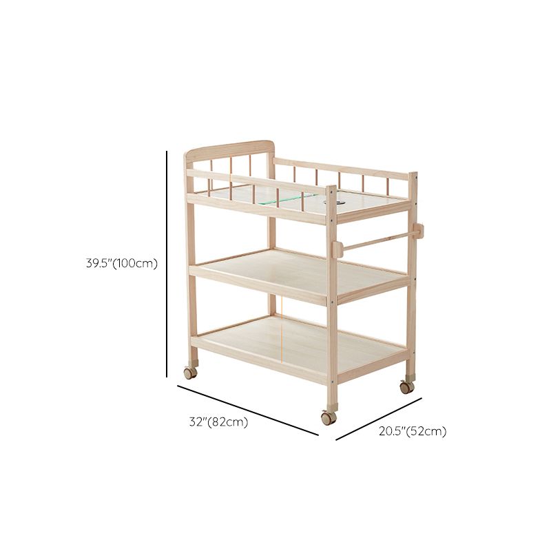 Wooden Baby Changing Table Flat Top Changing Table with Shelf