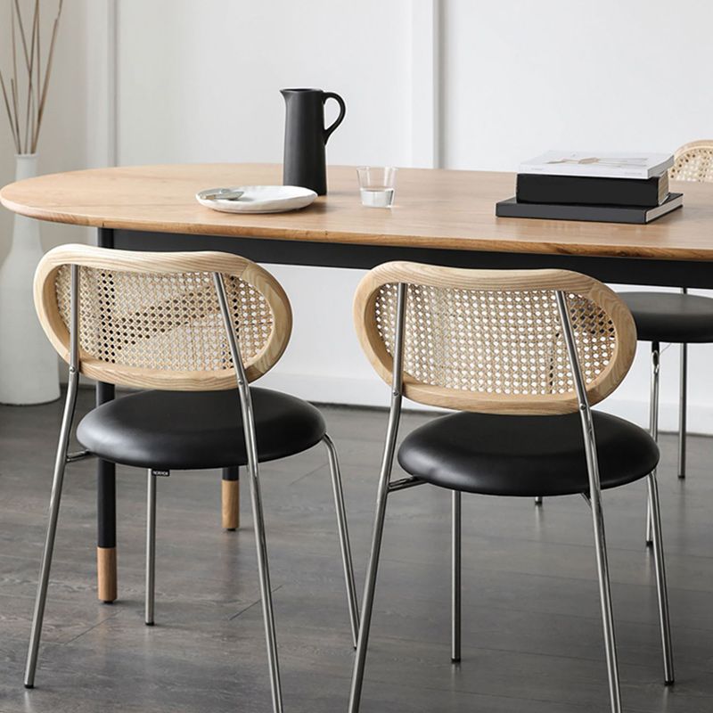 Armless Dining Chairs Industrial Kitchen Side Chairs for Dining Room