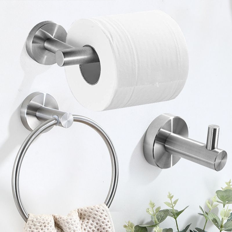 Stainless Steel Bathroom Set 3-piece Modern Style Simple Bathroom Hardware Set