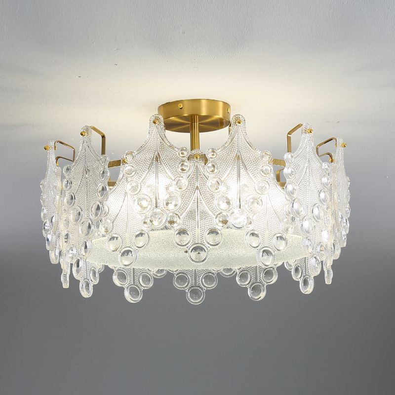 Creative Ceiling Light Modern Glass Flush Mount Light Fixture for Bedroom