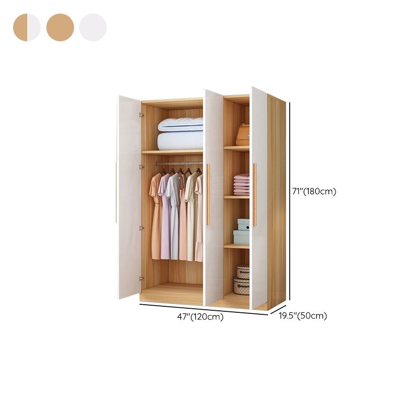 Contemporary Style Wardrobe Armoire Wood Wardrobe Cabinet With Door