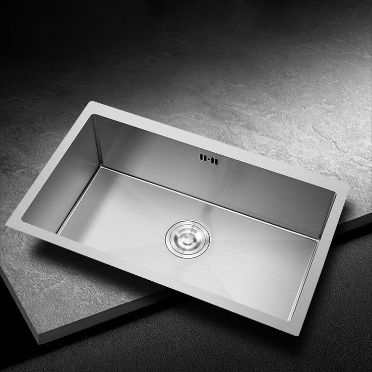 Rectangle Stainless Steel Sink Single Bowl Undermount Kitchen Sink