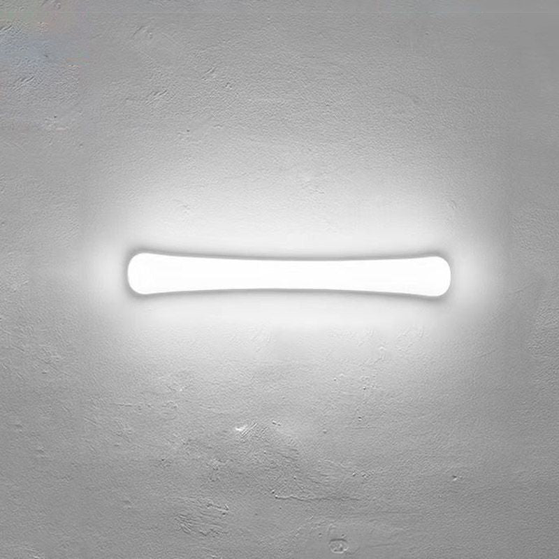 Modern Plastic Vanity Light Straight 1 Light Mirror Light in White for Bathroom