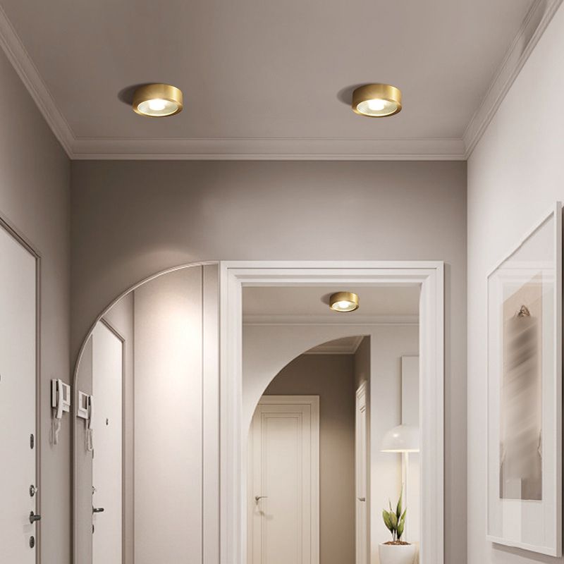 Cylinder Flush Mount Ceiling Light Contemporary Metal LED Flush Light