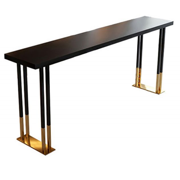 Rectangle Top Bar Table Traditional Luxury Bar Table with Sled Base