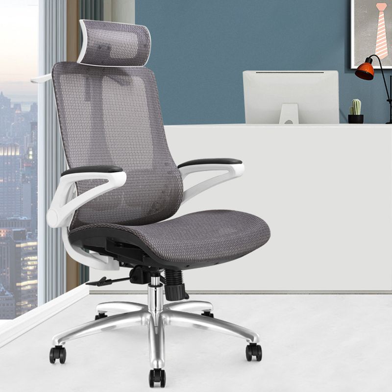 Modern Black and White Chair Home Office Chair with Metal Base