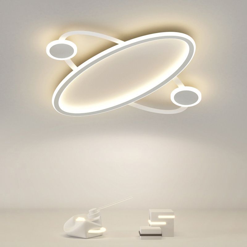 White Ceiling Light Contemporary LED Flush Mount Lighting for Foyer