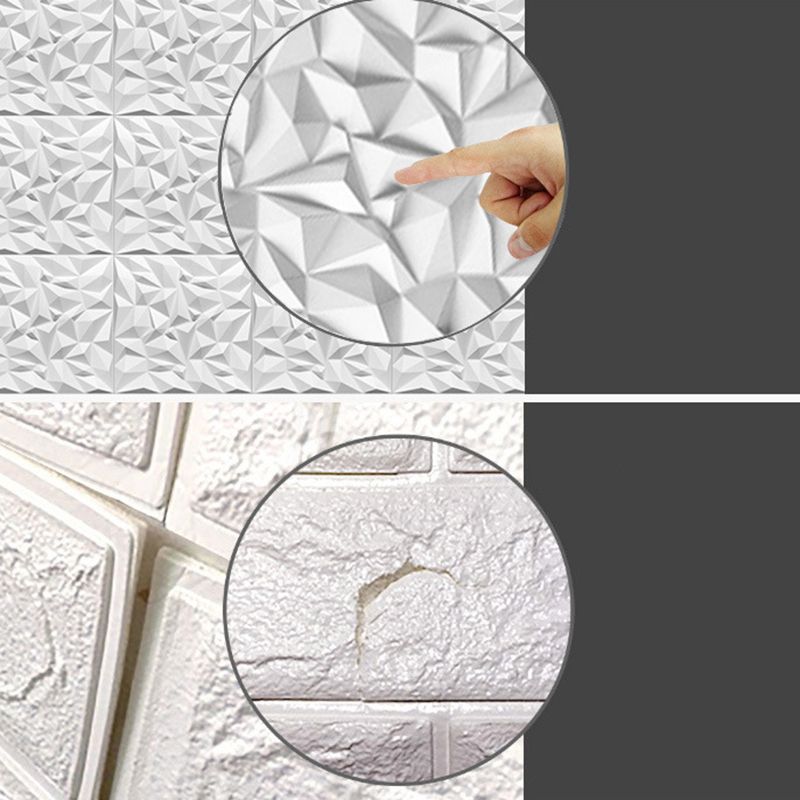 Modern Square Interior Wall Paneling Peel and Stick 3D Embossed Wall Paneling