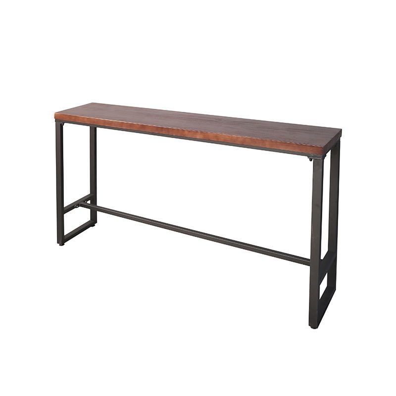 Industrial Bar Dining Table Pine Wood Bar Dining Table with Trestle Base