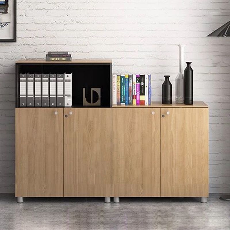 Contemporary File Cabinets Solid Wood Frame Key Lock Vertical File Cabinet Office