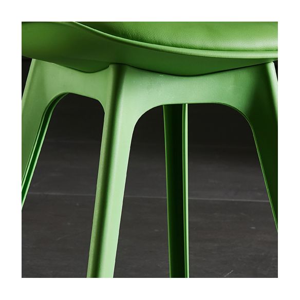 Modern Plastic Chair 33"H Acrylic Solid Back Dining Chair for Restaurant