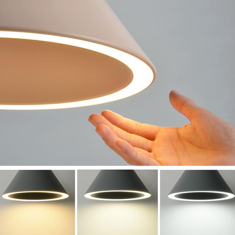 Cone Shape Hanging Light Modern Style Metal 1 Light Hanging Lighting for Bedroom