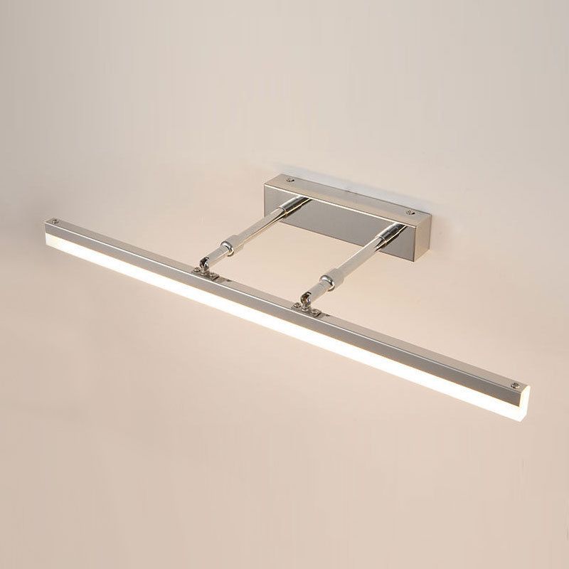 Metal Shade Linear Swing Arm Lights Malled Flexure 1 cabeza de montaje en la pared en plata