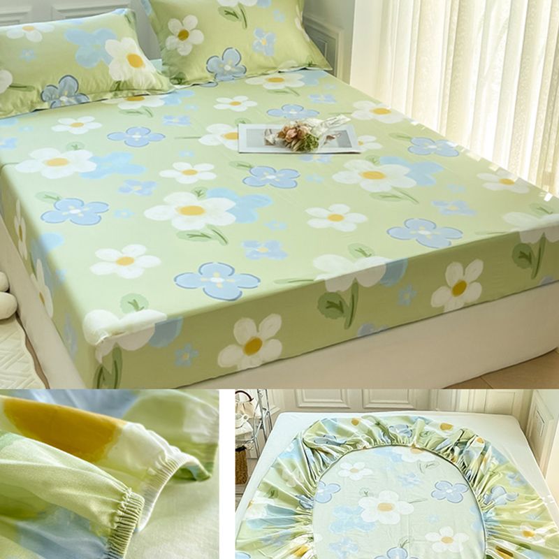 Breathable Bed Sheet Set 100 Cotton Percale Printed Bed Sheet Set