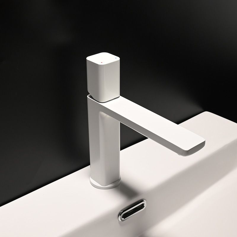 Contemporary Centerset Faucet Lever Handles Single Hole Brass Square Faucet