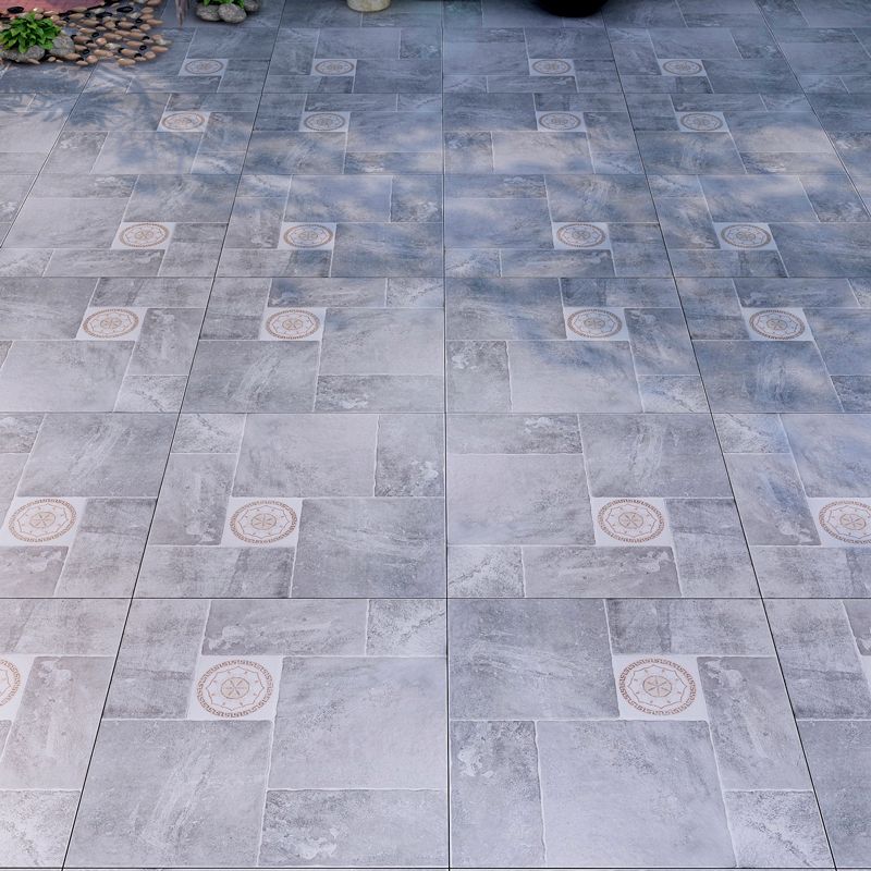 Square Floor Tile Straight Edge Singular Vintage Floor Tile for Outdoor Floor