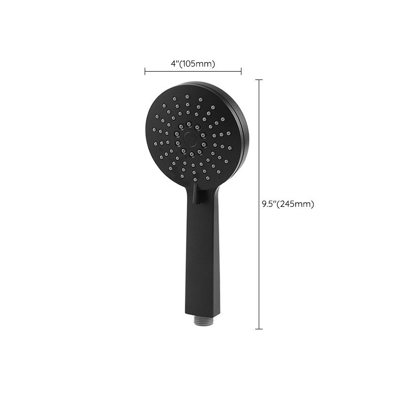 Contemporary Black Round Shower Head Combo Rain Fall Hand Shower