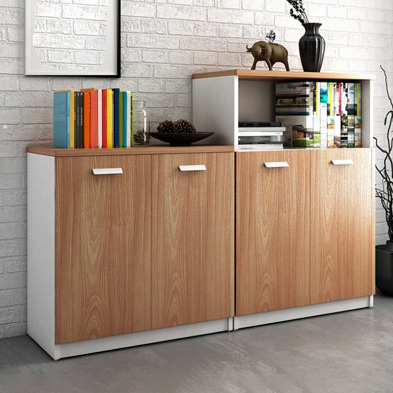 Contemporary File Cabinets Solid Wood Frame Vertical File Cabinet with Key Lock