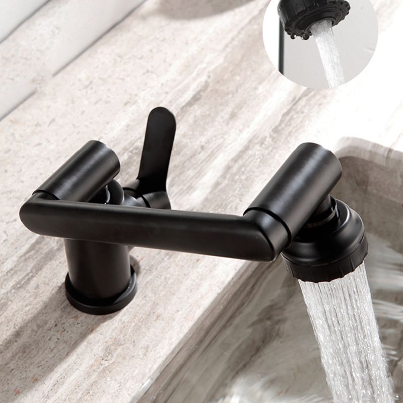 Swivel Spout Bathroom Faucet Single Hole Bathroom Sink Faucet with Lever Handle