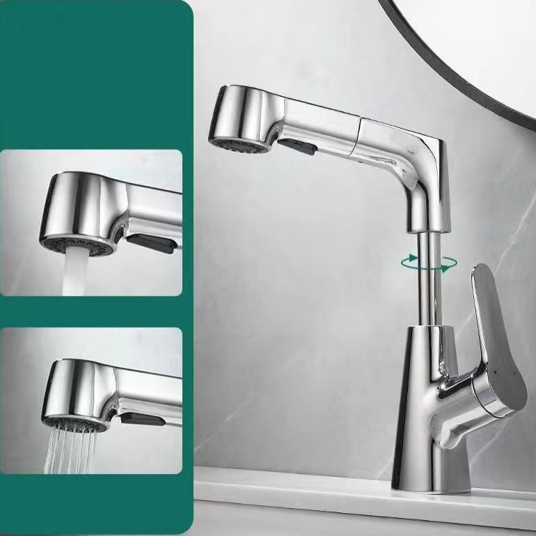 Modern Widespread Bathroom Faucet Copper Basin Lavatory Faucet