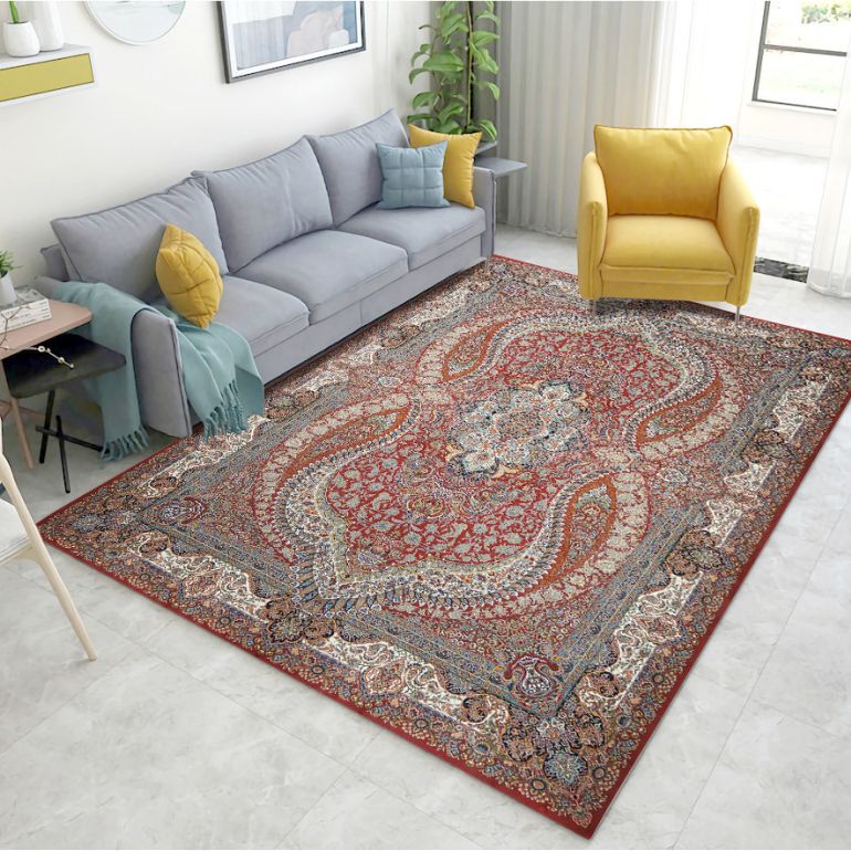 Restoration Tribal imprimé tapis multicolore bohemian tapis synthétique anti-glissement