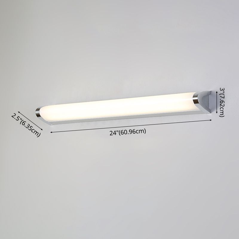 Silber lineare LED -Wandlampe im modernen minimalistischen Aluminiumwandlicht mit Acrylschatten