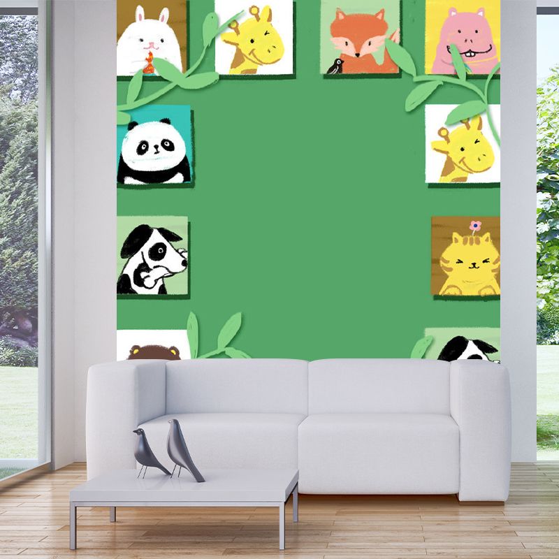 Animal Frame Wall Decal Murals Childrens Art Stain Resistant Bedroom Wall Covering, Made to Measure