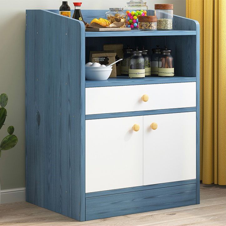 Wood Kitchen Sideboard Cabinet Modern Credenza with Drawer and Storage