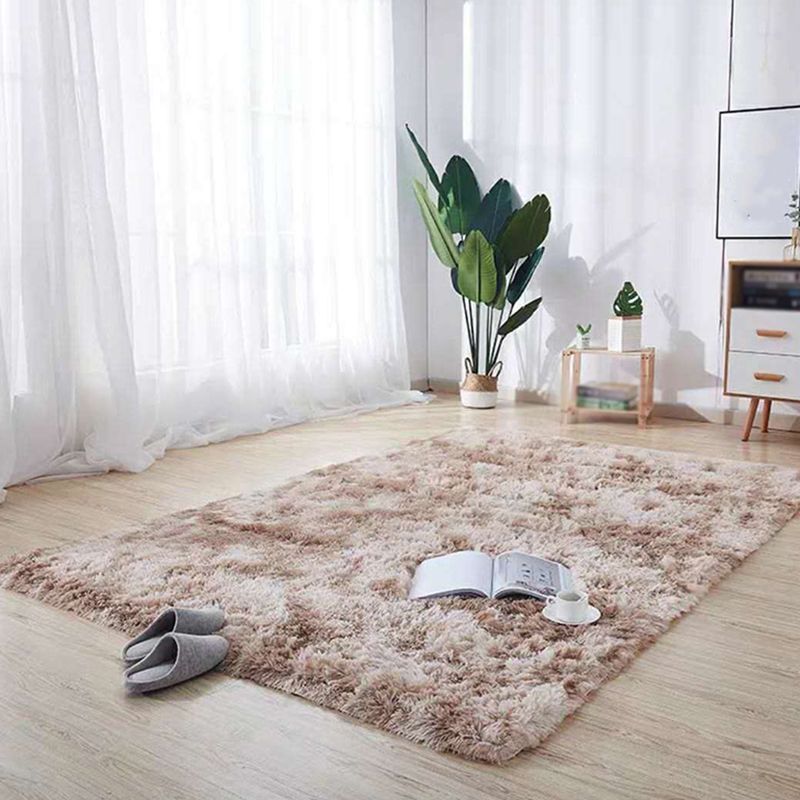 Simplicity Tie Dye Shag Carpet Polyester Raping Indoor Tapis sans glissement Tapis pour décoration pour la maison