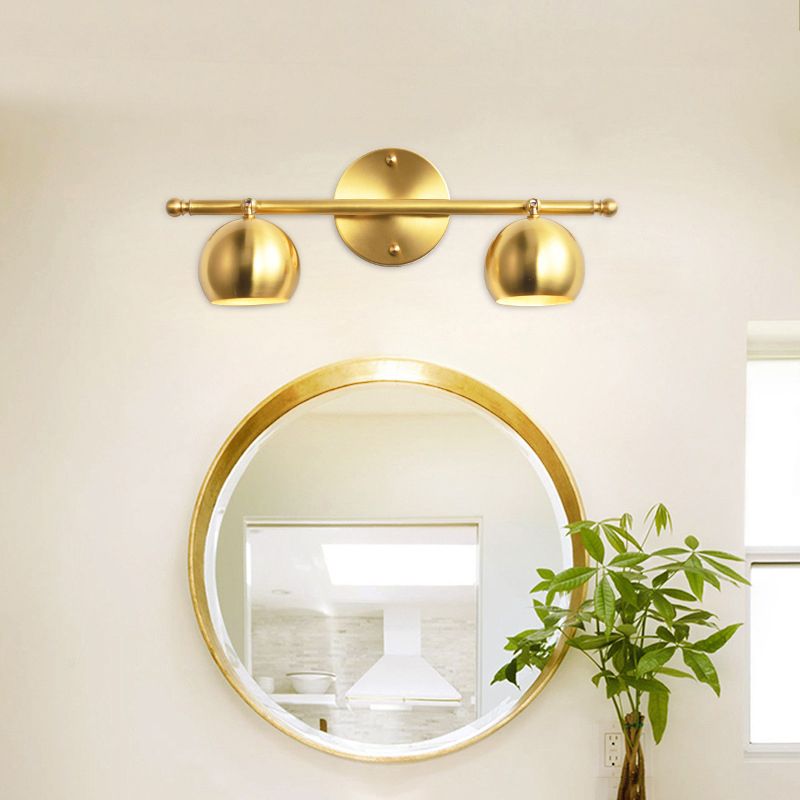 Multi Lights Mirror Front Light Gold Vanity Light with Metal Shade for Bathroom