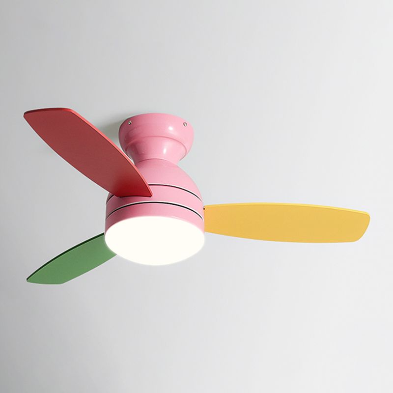 1 Light Ceiling Fan Lamp Modern Style Metal Ceiling Fan Lighting for Children's Room