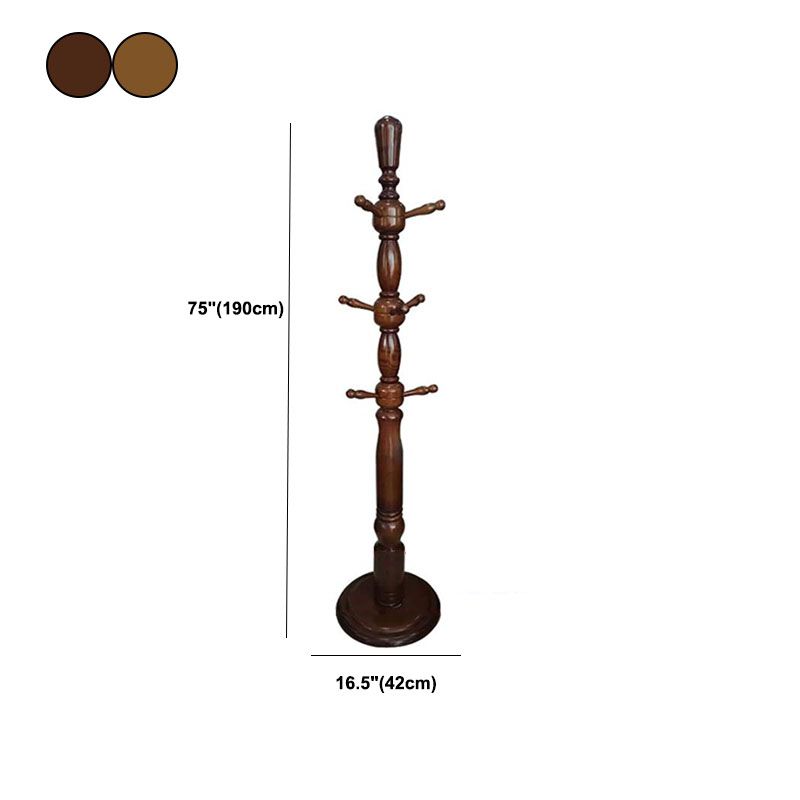 Traditional Coat Rack Free Standing Hooks Ash Hall Stand Living Room