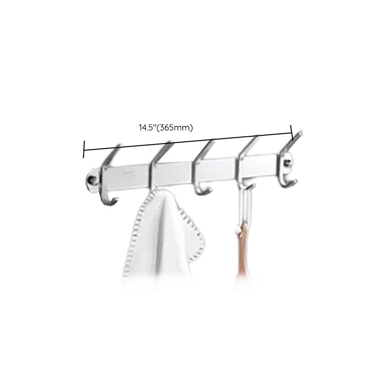 Contemporary Polished Chrome Bathroom Accessory Set with Towel Bar & Bath Shelf