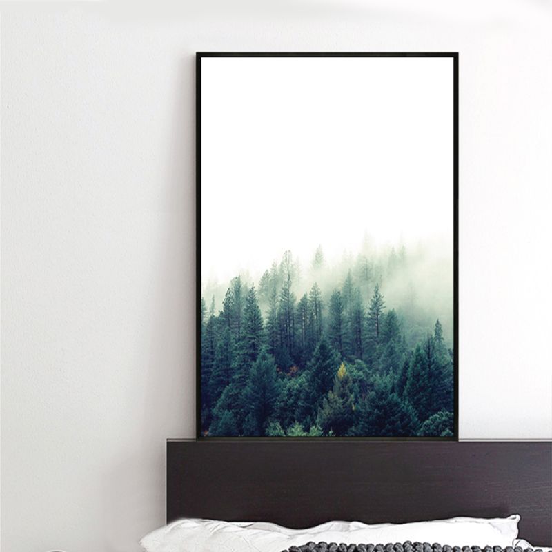 Tropics Natural Scenery Wall Art Living Room Canvas Print in Dark Color, Multiple Sizes