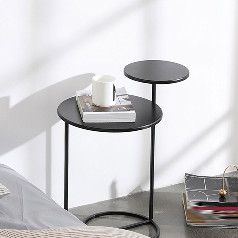 Modern Accent Table Nightstand Metal Bedside Cabinet for Bedroom