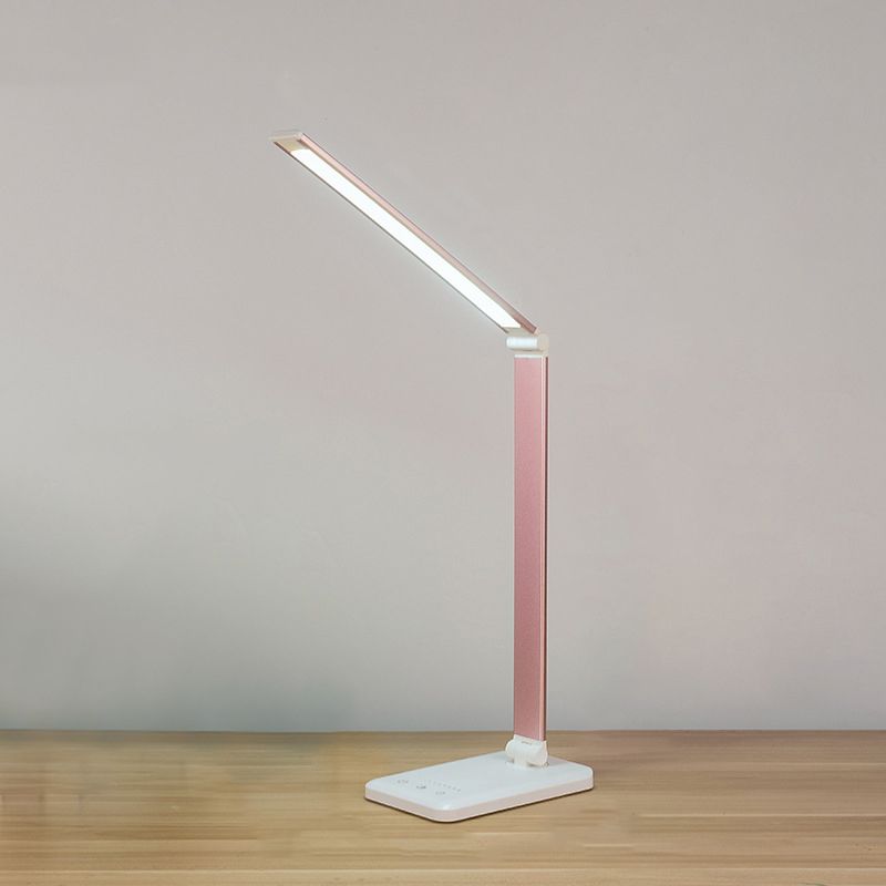 USB Table Lamp with Touch Control, Metal Task Folding LED Table Light for Bedroom