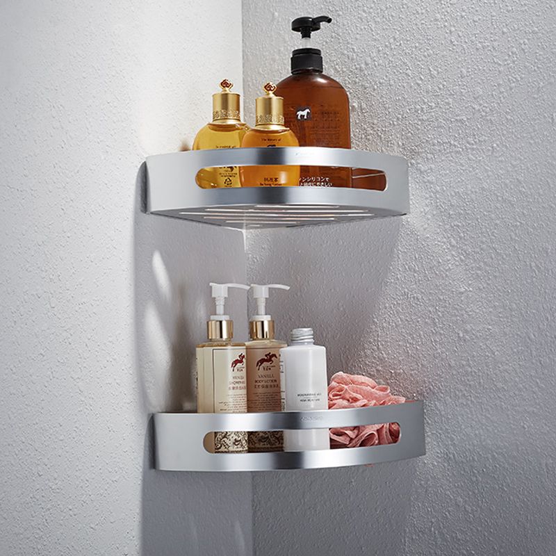 Contemporary Bathroom Accessory Set in Aluminum with Towel Bar/Bath Shelf