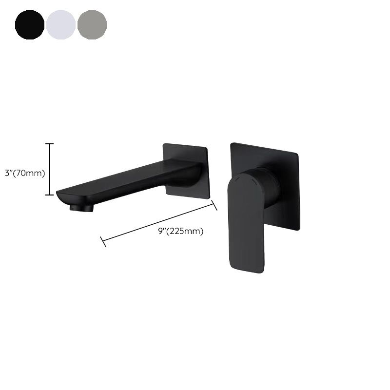 Contemporary Style Faucets Wall Mounted Bathroom Faucet with Lever Handles