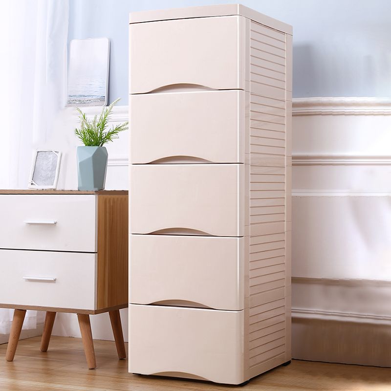 Contemporary Plastic Nursery Dresser Vertical Kids Nightstand for Room