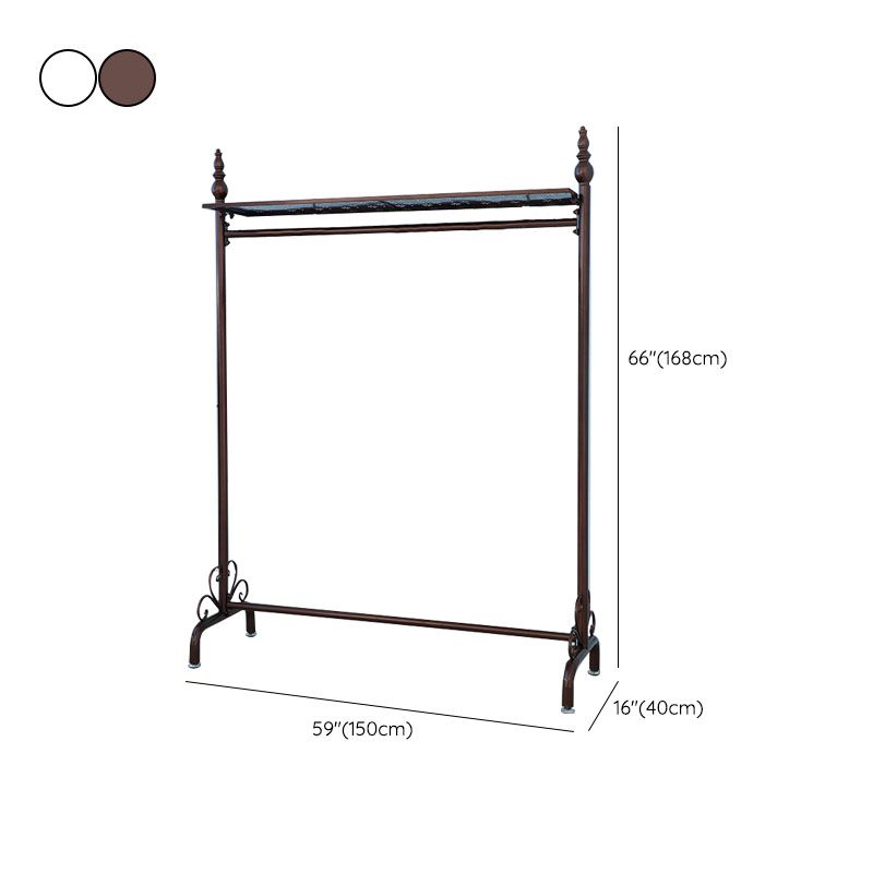 Modern Style Coat Rack Freestanding Shelf Design Metallic Coat Rack