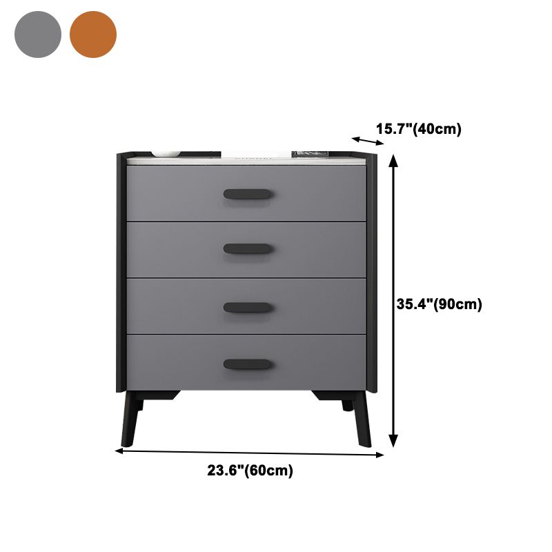 Slate Vertical Dresser Modern Wood Storage Chest with 2 / 3 / 4 / 5 Drawers