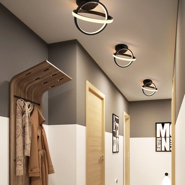 Circle Semi Flush Mount Leuchte ultra-intensive Metall Deckenleuchten für den Flur